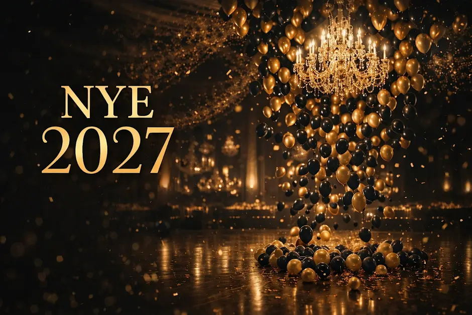 Black and Gold New Years Eve Party